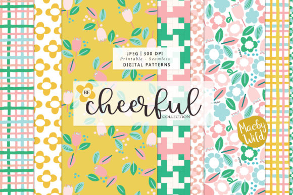 Download Cheerful Spring Retro Patterns - Retro patterns Collection