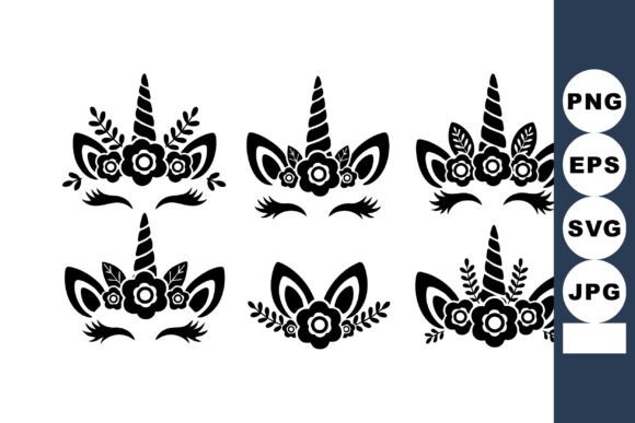Download Unicorn Horn Flower Crown Set - Unicorn Collection