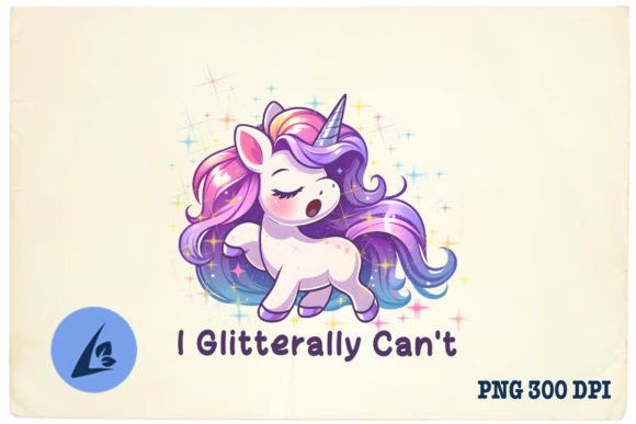 Download I Glitterally Can't Funny Unicorn PNG - Unicorn Collection