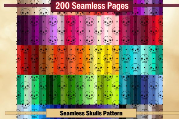 Download Seamless Skulls Pattern Digital Page - Premium Resources