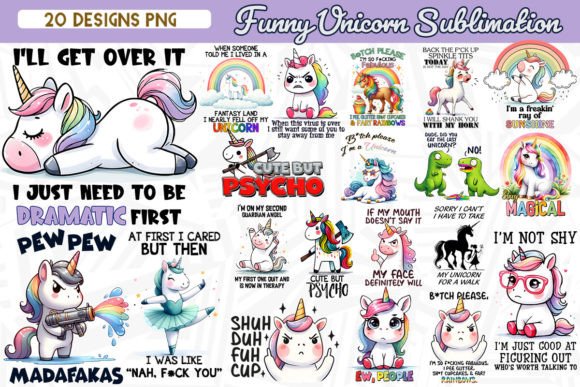 Download Funny Unicorn Sublimation Bundle - Unicorn Collection