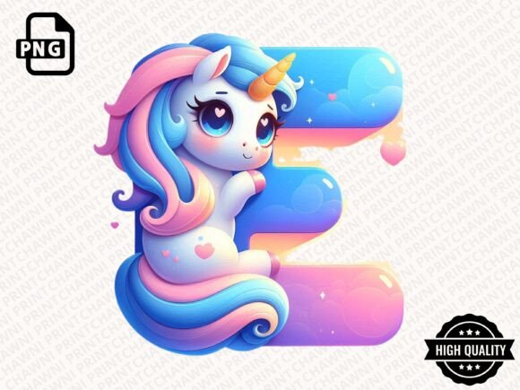 Download Unicorn Alphabet Clipart PNG - Unicorn Collection