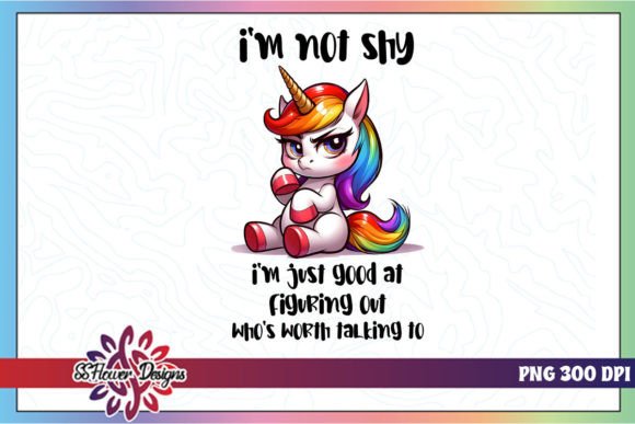 Download Funny Unicorn I'm Not Shy PNG - Unicorn Collection