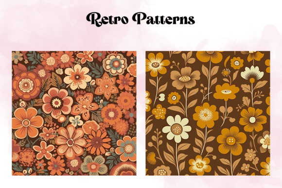 Download Floral Retro Patterns - Premium Bundle